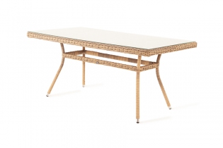 Плетеный стол из искусственного ротанга MR1000299 (цвет соломенный, 160х90см)